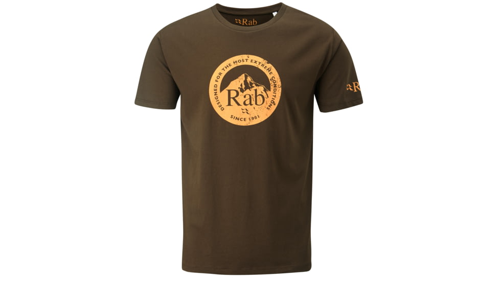 Rab Graphic T Peak Badge - Mens-Chocolate-Large