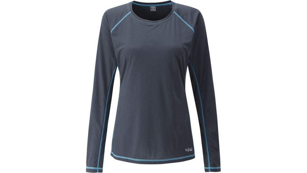 Rab Interval Long Sleeve Tee - Women's-Ebony-Medium