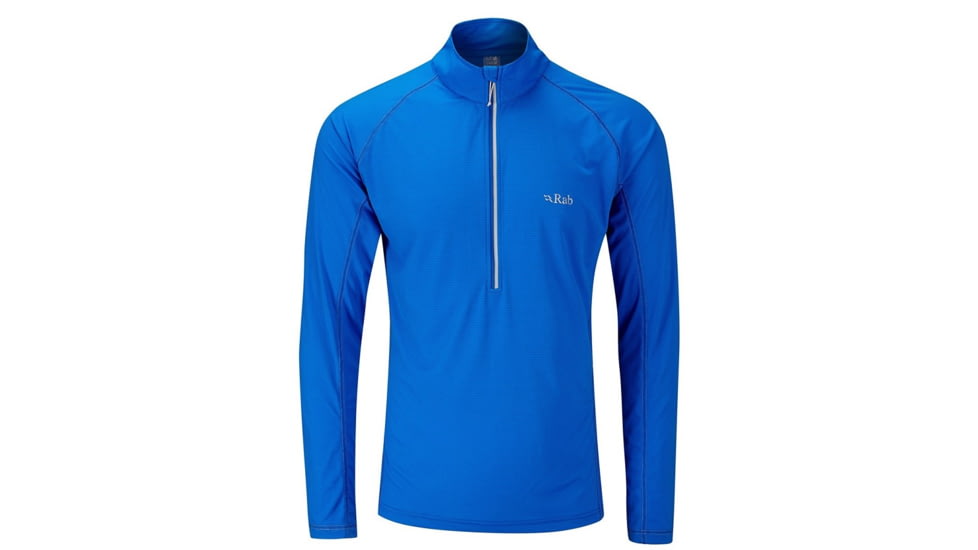 Rab Interval Long Sleeve Zip Tee - Men's-Maya-X-Large