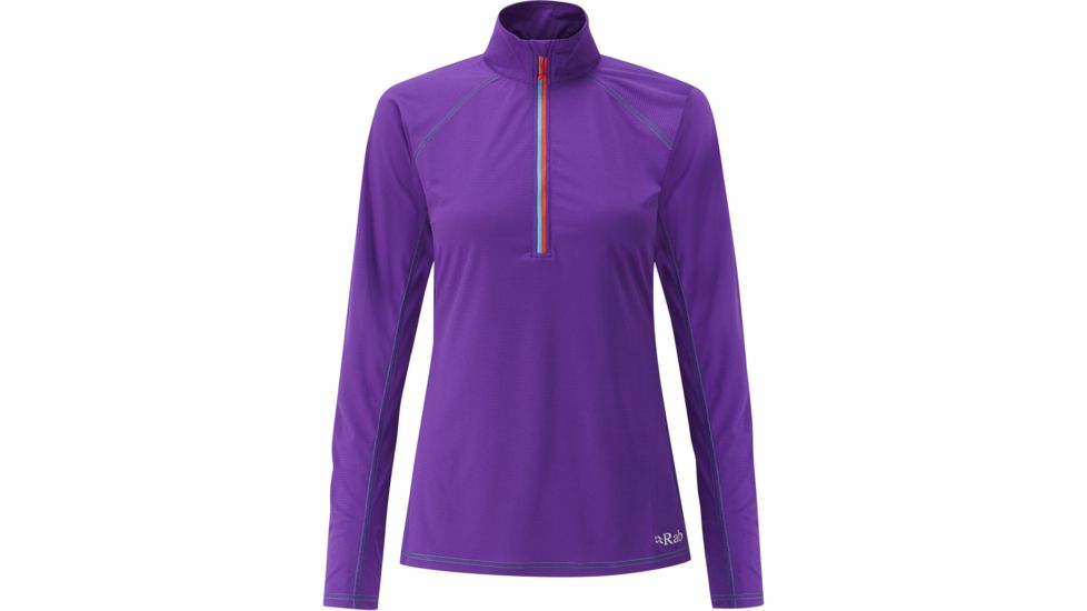 Rab Interval Long Sleeve Zip Tee - Women's-Nightshade-10