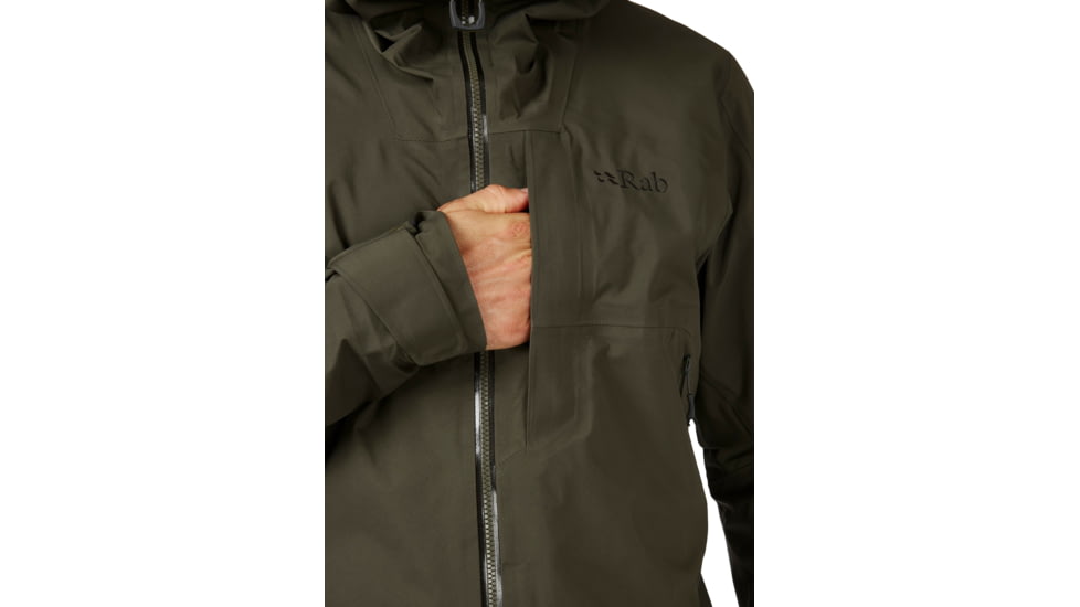 Rab Khroma Diffuse GTX Jacket - Mens, Army, 2XL, QWH-81-ARM-XXL