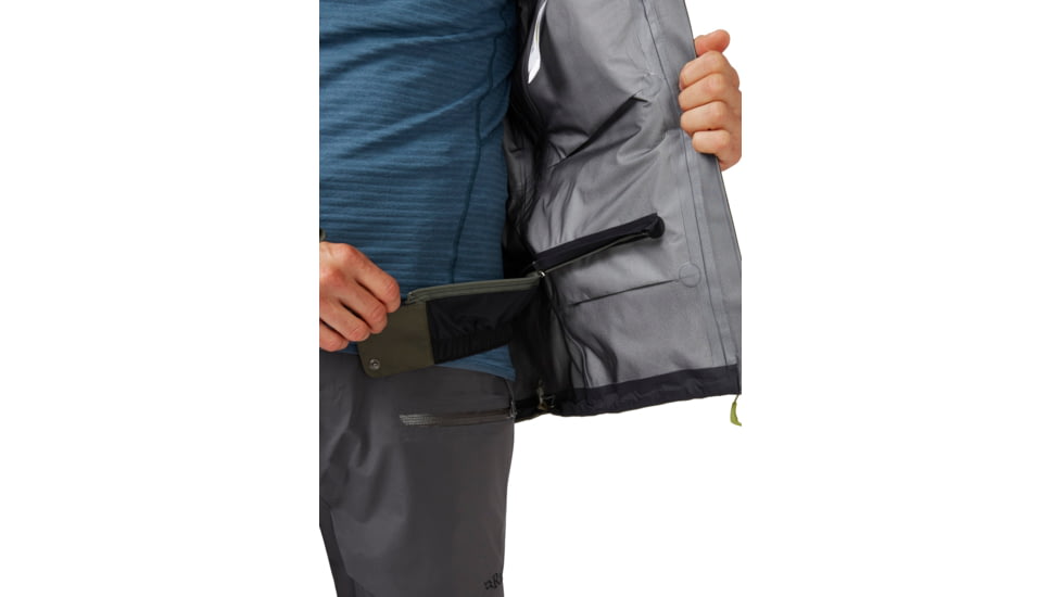 Rab Khroma Diffuse GTX Jacket - Mens, Army, 2XL, QWH-81-ARM-XXL