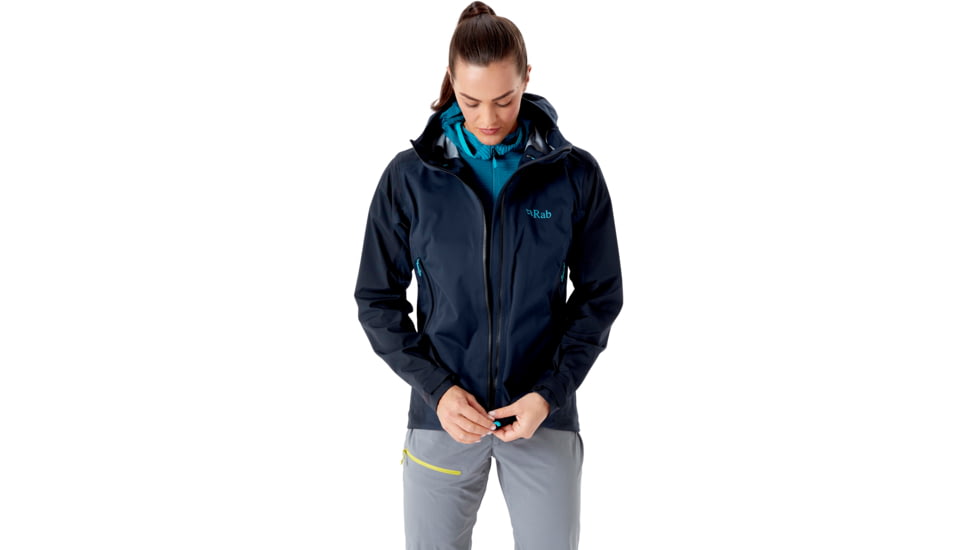 Rab Kinetic Alpine 2.0 Jacket - Womens, Beluga, 14, QWG-70-BE-14