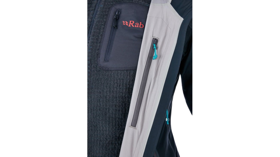 Rab Kinetic Alpine Jacket - Womens, Beluga, 10, QWF-76-BE-10