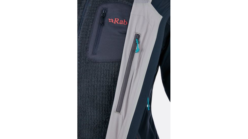 Rab Kinetic Alpine Jacket - Womens, Beluga, 8, QWF-76-BE-08