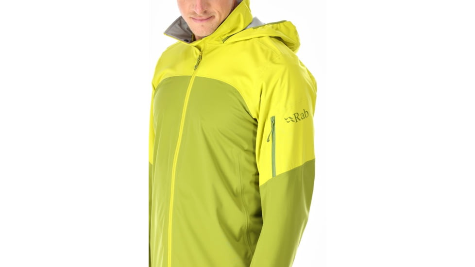 Rab Kinetic Ultra Jacket - Men's, Large, Aspen Green/Zest, QWH-13-ASZ-LRG
