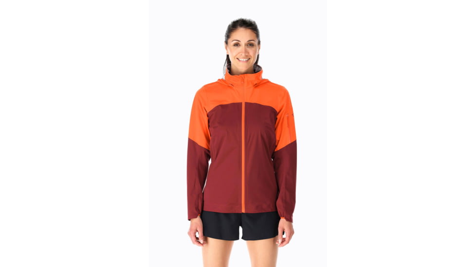 Rab Kinetic Ultra Jacket - Womens, Red Grapefruit/Deep Heather, 16, QWH-14-RGD-16