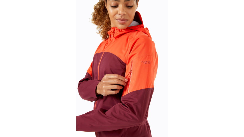 Rab Kinetic Ultra Jacket - Womens, Red Grapefruit/Deep Heather, 16, QWH-14-RGD-16