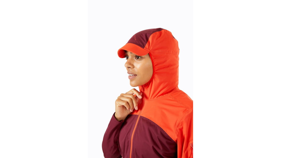 Rab Kinetic Ultra Jacket - Womens, Red Grapefruit/Deep Heather, 16, QWH-14-RGD-16