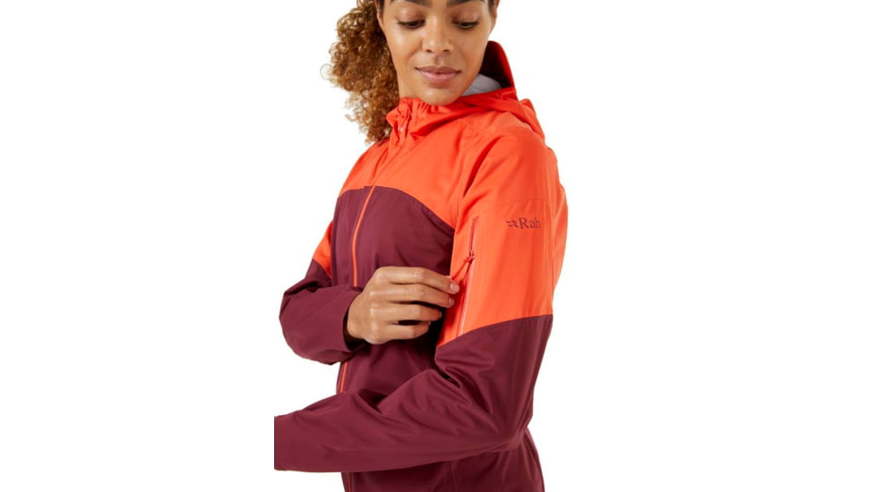 Rab Kinetic Ultra Jacket - Womens, Red Grapefruit/Deep Heather, 10, QWH-14-RGD-10