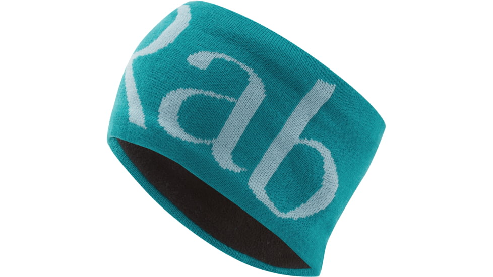 Rab Knitted Logo Headband, Aquamarine, One Size, QAA-71-AQ
