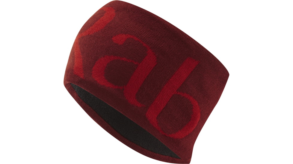 Rab Knitted Logo Headband, Oxblood Red, One Size, QAA-71-OB