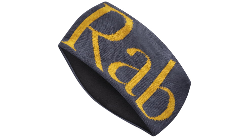 Rab Knitted Logo Headband, Steel / Footprint, One Size, QAA-71-ST