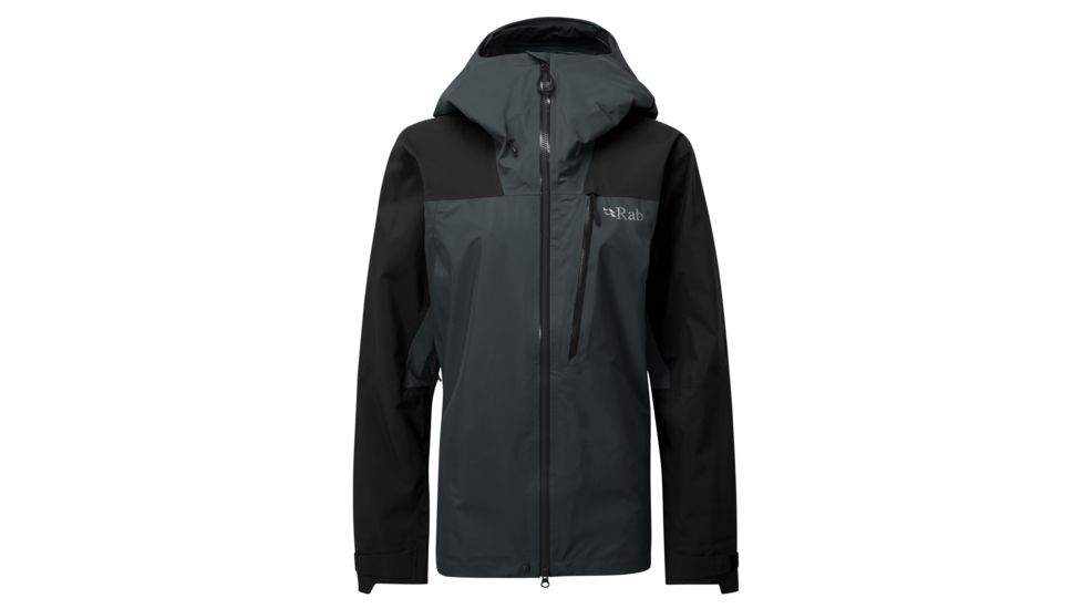 Rab Ladakh Jacket GTX - Womens, Black/Beluga, Size 10, QWG-22-BL-10