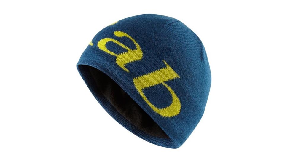Rab Logo Beanie - Mens, Ink/Tonic, One Size, QAA-09-IT-U