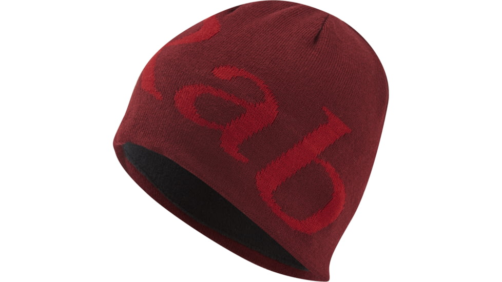 Rab Logo Beanie, Oxblood Red, QAA-09-OR