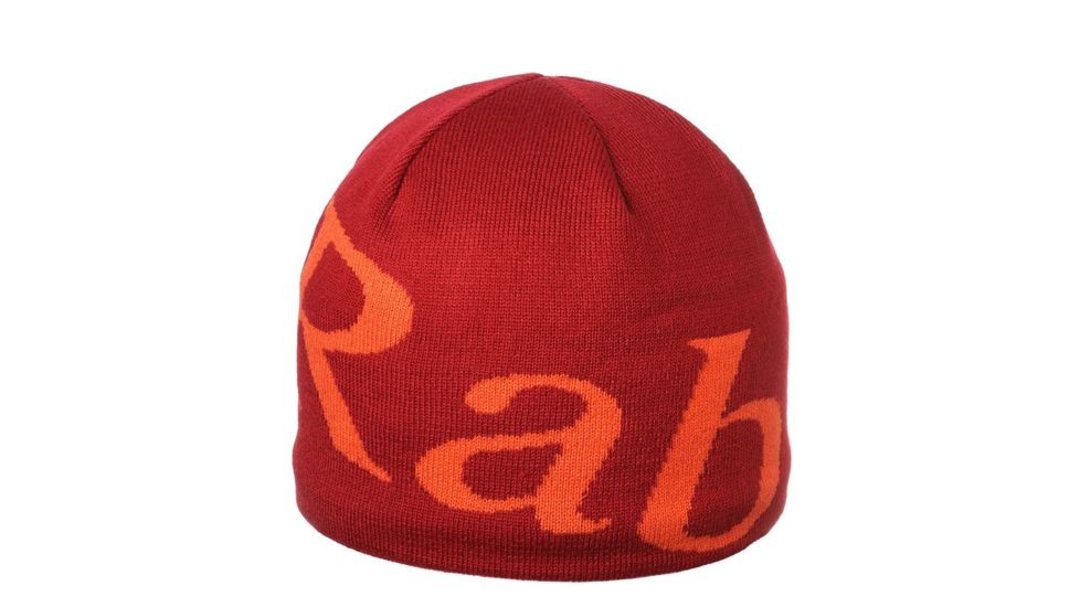 Rab Logo Beanie-Red-One Size