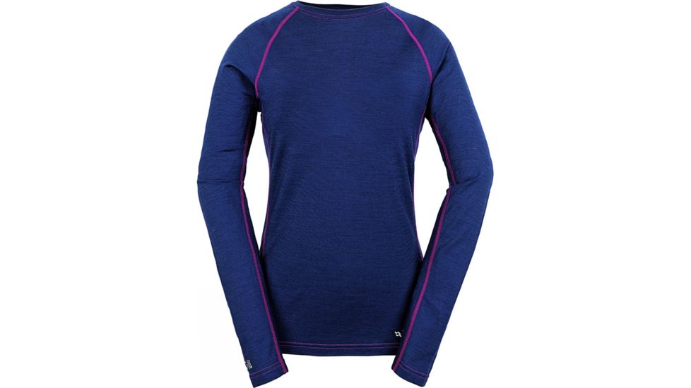 DEMO, Rab Womens MeCo 120 Long Sleeve Tee, Twilight/ Twilight, 12, QBT-12-TW-12-DEMO