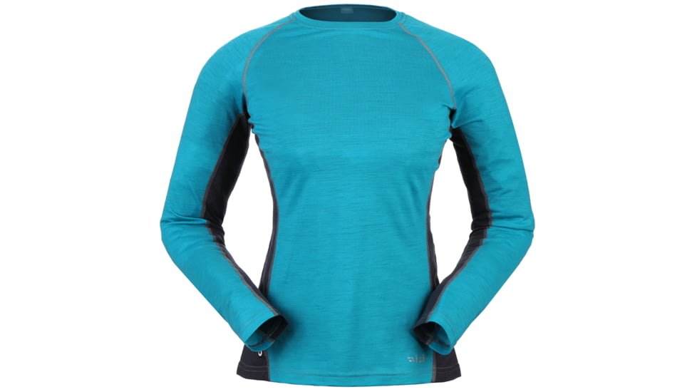 Rab MeCo 120 Long Sleeve Tee - Womens-Aqua-Large-14