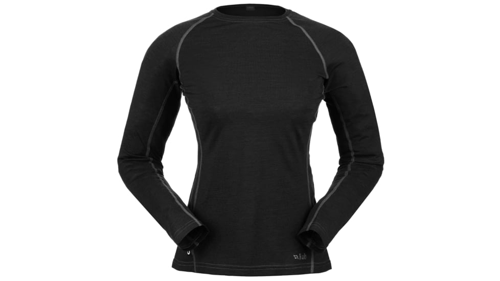 DEMO, Rab Womens MeCo 120 Long Sleeve Tee, Beluga, 12, QBT-12-BE-12-DEMO