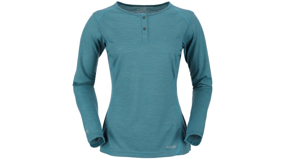 Rab MeCo 140 Long Sleeve Tee - Women's-Capri/Smoke-10