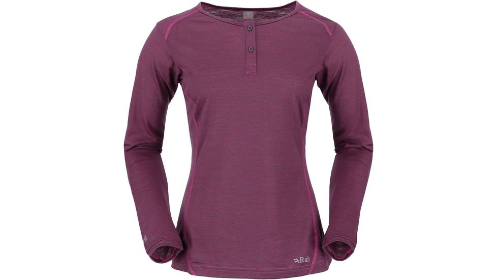 Rab MeCo 140 Long Sleeve Tee - Women's-Petal/Smoke-12