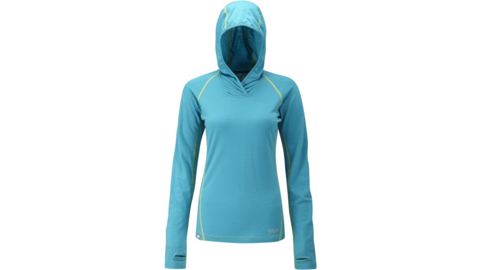 DEMO, Rab Womens MeCo 165 Hoodie, Tasman, 12, QBT-35-TA-12-DEMO