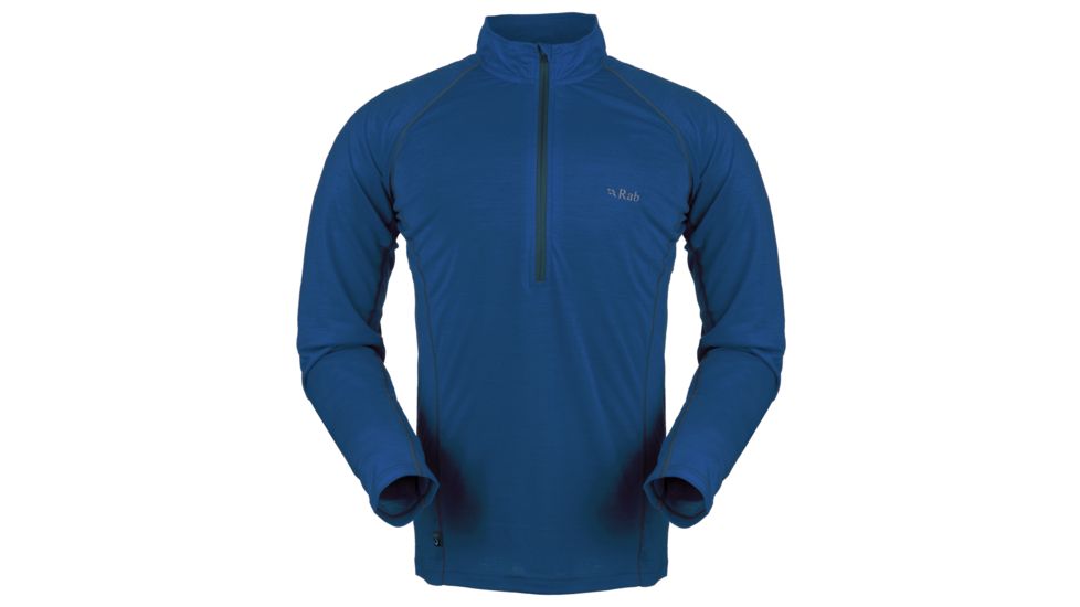 Rab MeCo 165 Long Sleeve Zip Tee - Mens-Ink-Small