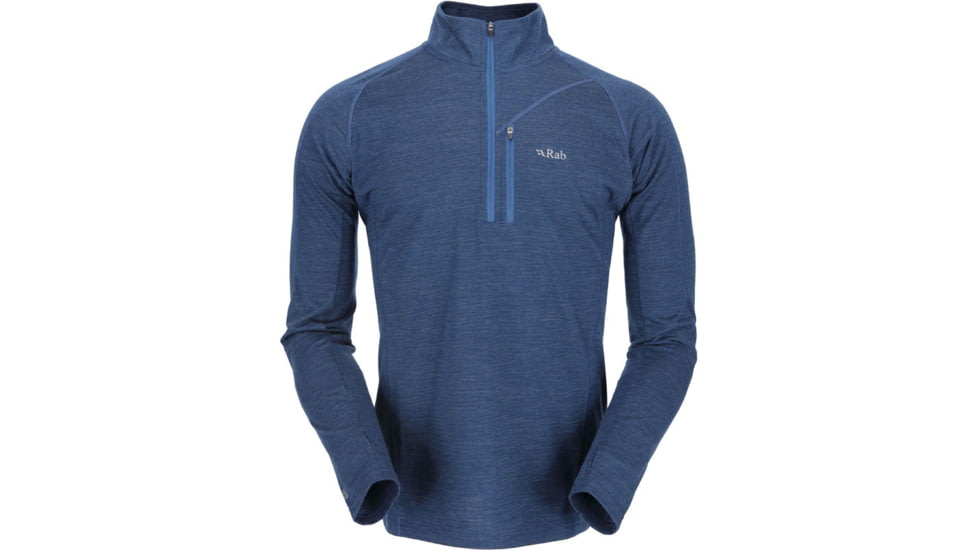 Rab MeCo 190 Long Sleeve Zip Tee - Men's-Ink-Large