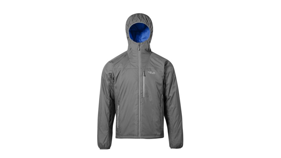 Rab Men's Endurance X Hoodie, Granite/Deep Blue, Small, QXI-22-GR-S