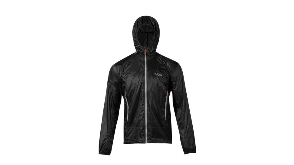 Rab Men's Wind Jacket, Black, Medium, QXW-29-BK-M