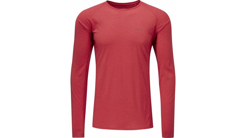 Rab Merino+ 120 Long Sleeve Crew - Men's -Cayenne-Medium