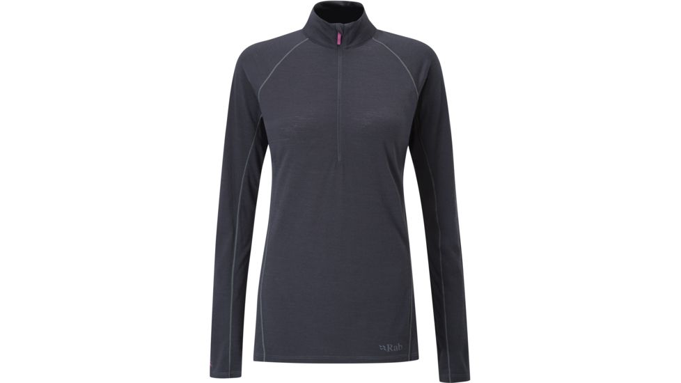Rab Merino+ 120 Long Sleeve Zip Jacket - Women's-Ebony-14