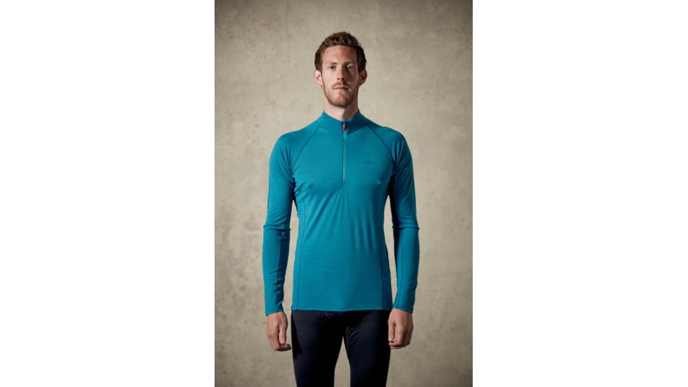Rab Merino+ 120 Long Sleeve Zip - Mens, Amazon, Extra Large, QBU-26-AM-XL