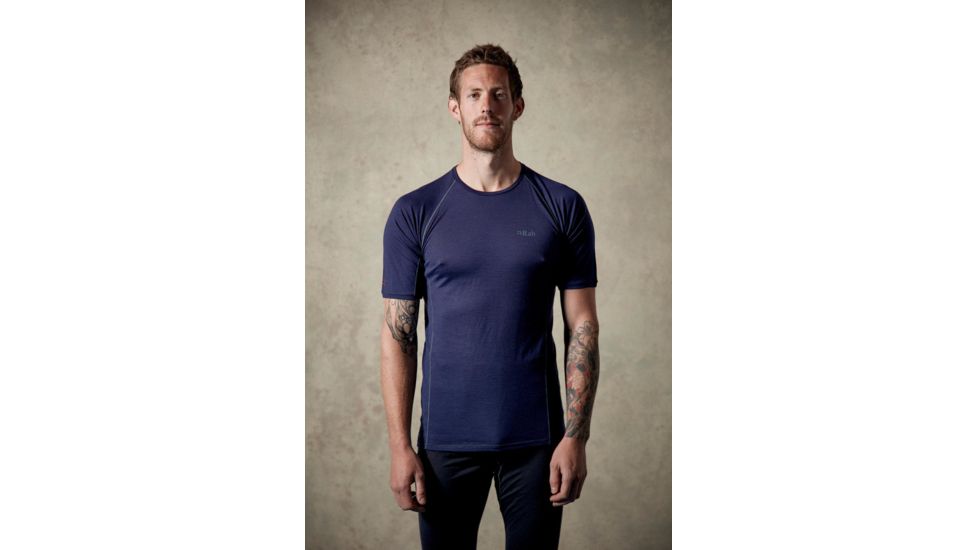 Rab Merino+ 120 Short Sleeve Crew - Mens, Twilight, 2X Large, QBU-15-TW-XXL