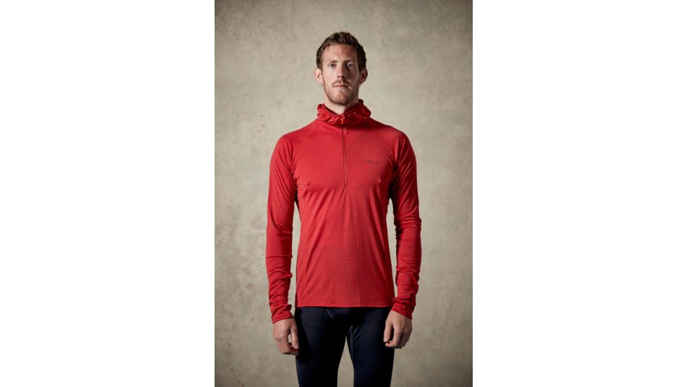 Rab Merino+ 160 Hoody - Mens, Cayenne, Extra Small, QBU-28-CY-XS
