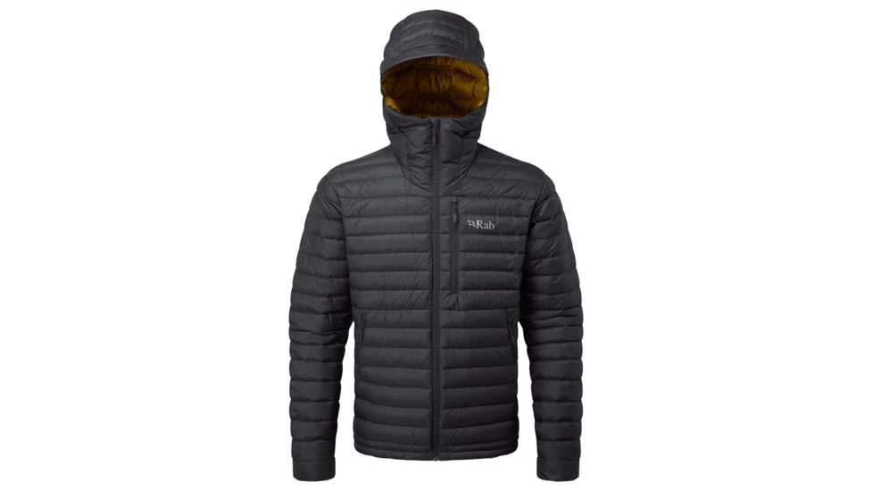 Rab Microlight Alpine Jacket - Men's, Beluga/Dijon, 2XS, QDA-90-BE-XXS