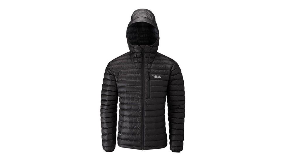 Rab Microlight Alpine Jacket - Men's, Black/Shark, Small, QDA-62-BL-S