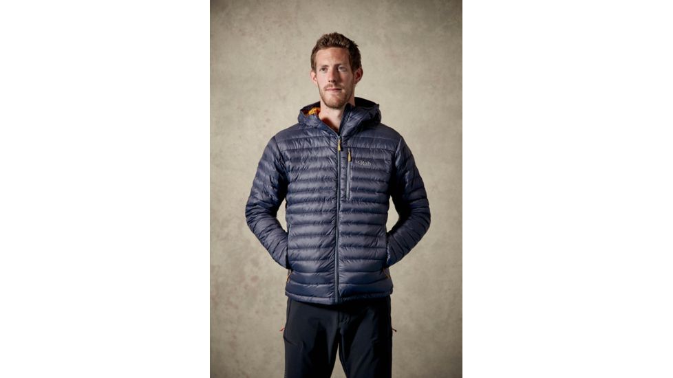 Rab Microlight Alpine Jacket - Men's, Steel/Dijon, XXL, QDA-62-ST-XXL