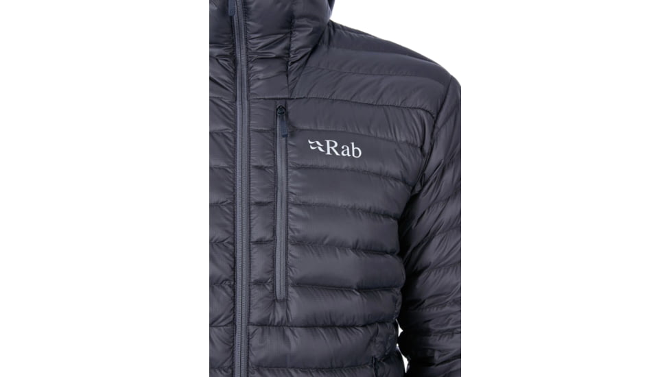 Rab Microlight Alpine Jacket - Men's, Beluga/Dijon, Extra Small, QDA-90-BE-XS