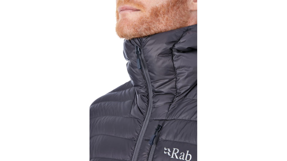 Rab Microlight Alpine Jacket - Men's, Beluga/Dijon, Extra Small, QDA-90-BE-XS