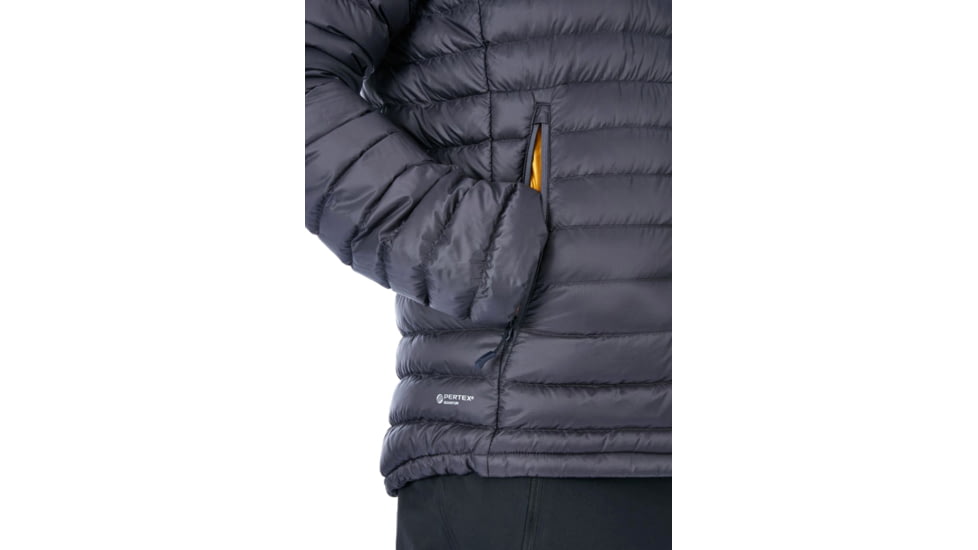 Rab Microlight Alpine Jacket - Men's, Beluga/Dijon, Extra Small, QDA-90-BE-XS