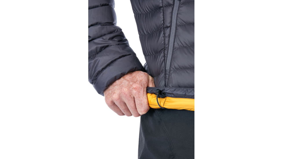 Rab Microlight Alpine Jacket - Men's, Beluga/Dijon, Extra Small, QDA-90-BE-XS