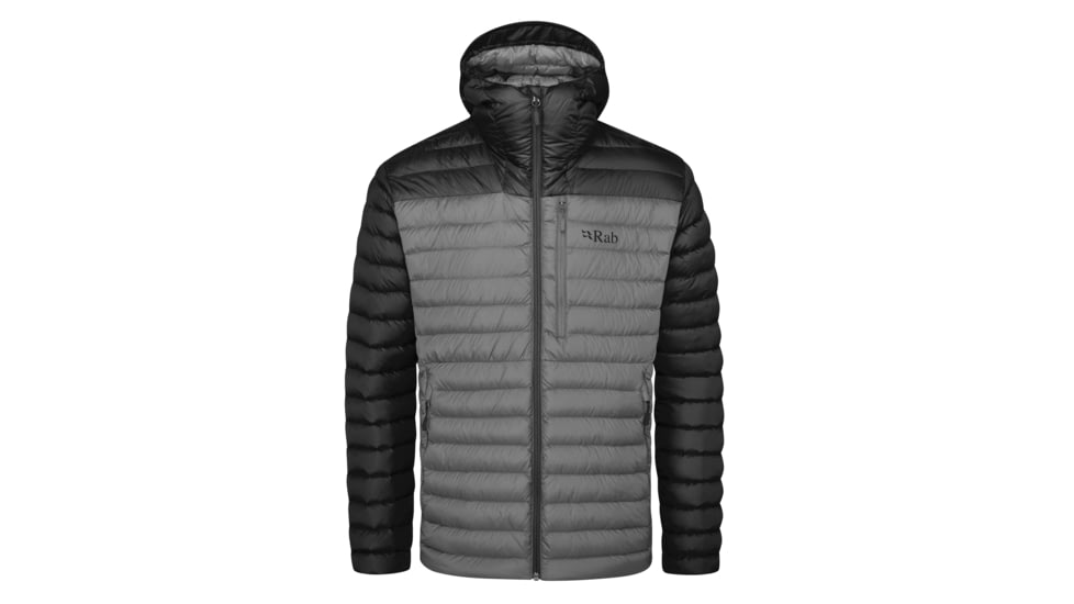 Rab Microlight Alpine Jacket - Men's, Black/Graphene, Medium, QDB-12-BGP-MED