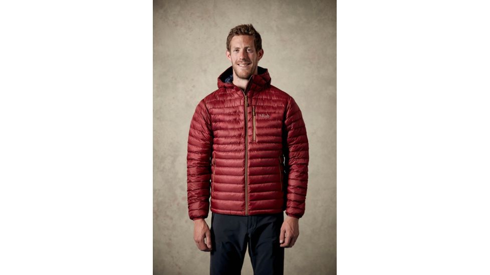 Rab Microlight Alpine Jacket - Mens, Rococco/ Deep Ink, Extra Small, QDA-62-RO-XS