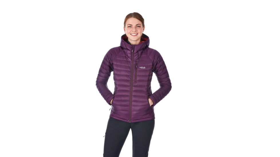 Rab Microlight Alpine Jacket - Women's, 10 UK, Eggplant/Rococco, QDA-92-EG-10