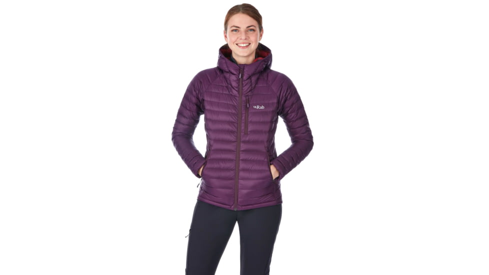 Rab Microlight Alpine Jacket - Women's, 14 UK, Eggplant/Rococco, QDA-92-EG-14