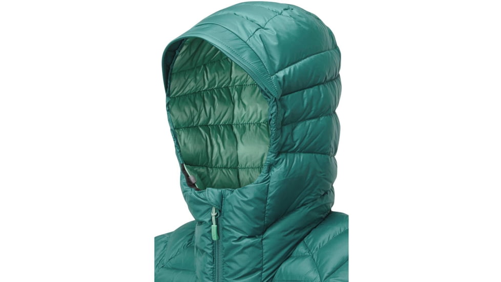 Rab Microlight Alpine Long Jacket - Women's, Atlantis/Cascade, Medium, QDA-93-AT-12