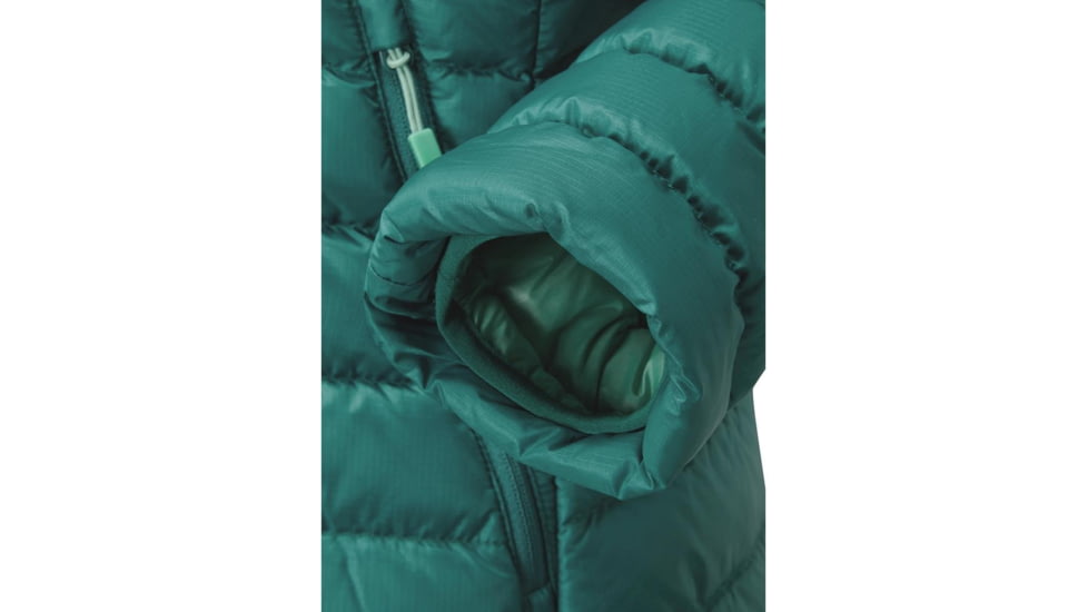 Rab Microlight Alpine Long Jacket - Women's, Atlantis/Cascade, Medium, QDA-93-AT-12