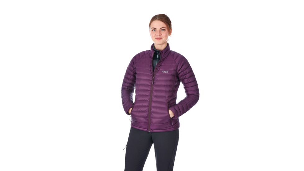 Rab Microlight Jacket - Womens, Eggplant/Rococco, 14, QDA-95-EG-14